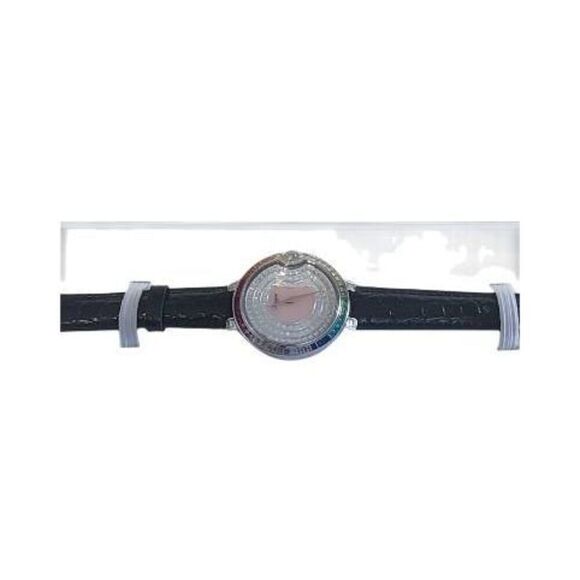 BNIB~Womens\' T-Engine Luxury Diamond Inlay Genuine Leather Strap Watch